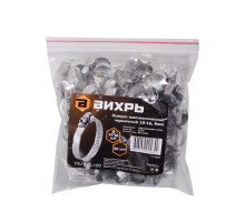 Хомуты металлические червячные Вихрь 10-16, 9мм, 50 шт.