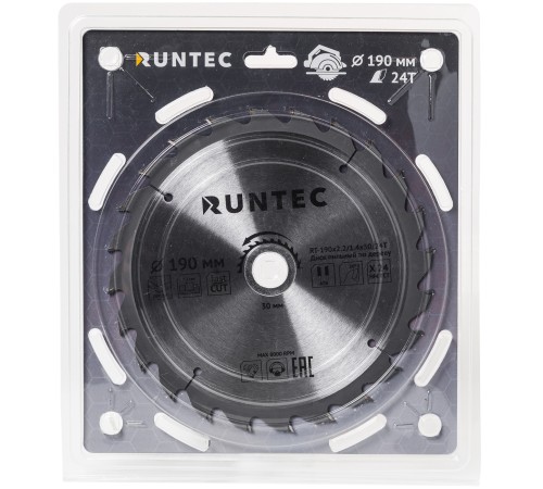 RUNTEC RT-190x2.2/1.4x30/24T Диск пильный по дереву RUNTEC (190х30 мм 24T) RUNTEC RT-190x2.2/1.4x30/24T Диск пильный по дереву RUNTEC (190х30 мм 24T)
