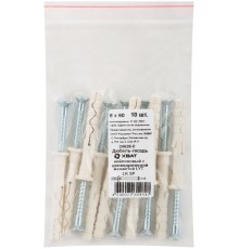 Дюбель-гвоздь нейлоновый с цилиндрической манжетой LYT LK SP 8 х 60, 10 шт (Фасовка) HQ