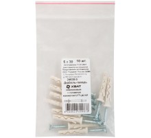 Дюбель-гвоздь нейлоновый с потайной манжетой LYT 5 х 30 UK KP, 10 шт. Фасовка HQ