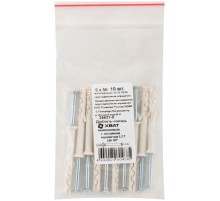 Дюбель-гвоздь нейлоновый с потайной манжетой LYT 5 х 50 UK KP, 10 шт. Фасовка HQ