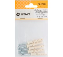 Дюбель-гвоздь нейлоновый с потайной манжетой LYT 6 х 40 UK KP (фасовка 5 шт.)