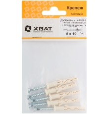 Дюбель-гвоздь нейлоновый с потайной манжетой LYT 6 х 40 UK KP (фасовка 5 шт.)