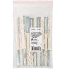 Дюбель-гвоздь нейлоновый с потайной  манжетой LYT 8 х 80 UK KP, 10 шт. Фасовка HQ