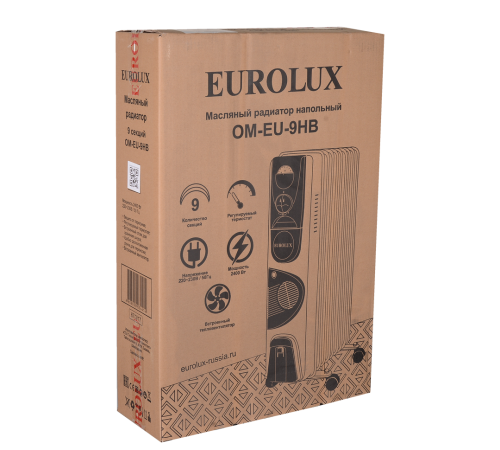 Масляный радиатор Eurolux ОМ-EU-9НВ с вентилятором Масляный радиатор Eurolux ОМ-EU-9НВ с вентилятором