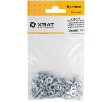 Комплект: Винт DIN7985 4х16,  с гайкой М4 DIN934, шайбой М 4 DIN125, шайбой М 4 DIN127 (фасовка 25шт.)