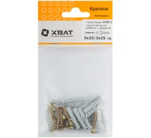 Крепление для плинтусов.Комплект: дюбель с шурупом 5х25/3х25 (фасовка 16 шт.) Крепление для плинтусов.Комплект: дюбель с шурупом 5х25/3х25 (фасовка 16 шт.)