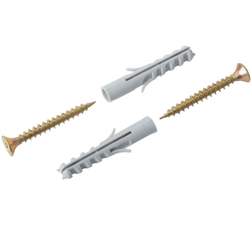 Крепление для плинтусов.Комплект: дюбель с шурупом 6х35/4х35 (фасовка 9 шт.)