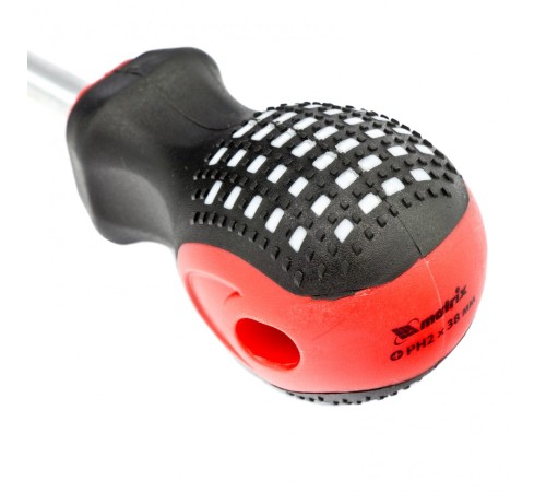 Отвертка Fusion, PH2 х 38 мм, CrV, трехкомпонентная рукоятка "Anti slip" Matrix Отвертка Fusion, PH2 х 38 мм, CrV, трехкомпонентная рукоятка "Anti slip" Matrix