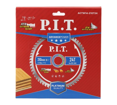 Диск пильный по дереву P.I.T. ACTW14-210T24