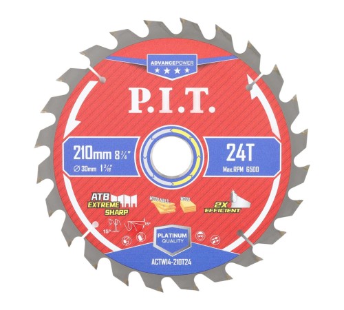 Диск пильный по дереву P.I.T. ACTW14-210T24