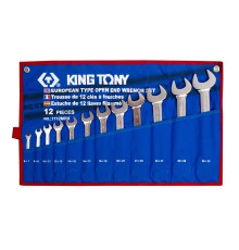 Набор рожковых ключей, 6-32 мм , чехол из теторона, 12 предметов KING TONY 1112MRN