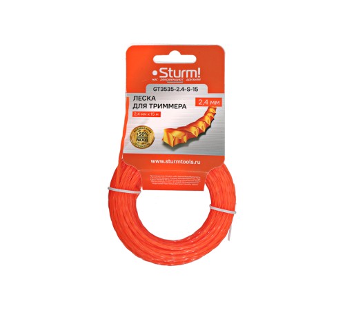 Леска для триммера Sturm! GT3535-2.4-S-15