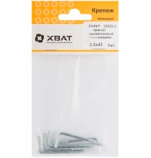 Шуруп-крючок оцинкованный, 3,5 х 45 (фасовка 6 шт) Шуруп-крючок оцинкованный, 3,5 х 45 (фасовка 6 шт)