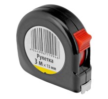 Рулетка строительная 3 м х 13 мм, пластиковый корпус