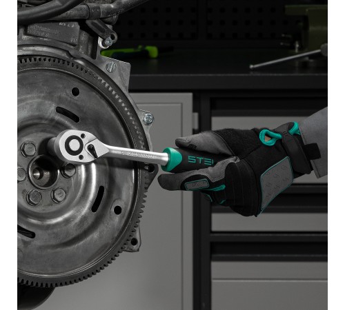 Набор инструментов, 1/2, 1/4, CrV, пластиковый кейс, 76 предметов Stels