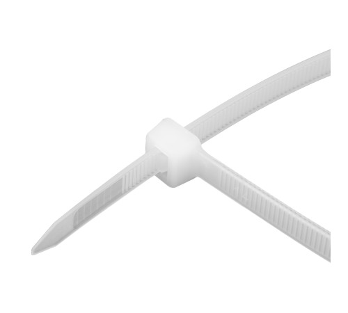 Хомуты, 400 х 8 мм, пластиковые, белые, 50 шт Сибртех