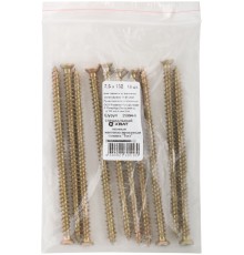 Шуруп специальный/окон, желтопассированный, головка "Torx", 7,5 х 132, 10 шт Фасовка