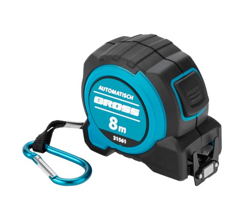 Рулетка "Automatisch", 8 м х 32 мм, нейлон, магнит, двустор. разметка, антиизлом, автоcтоп Gross