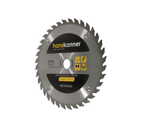 Диск пильный Hanskonner H9022-185-20/16-36 Диск пильный Hanskonner H9022-185-20/16-36