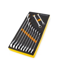 RUNTEC RT-WRE11 Набор ключей комбинированных трещоточных RUNTEC CrV 8-24 мм в ложементе EVA, 11 предметов RUNTEC RT-WRE11 Набор ключей комбинированных трещоточных RUNTEC CrV 8-24 мм в ложементе EVA, 11 предметов