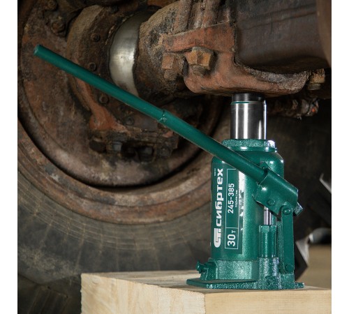 Домкрат гидравлический бутылочный, 30 т, 245-385 мм Сибртех