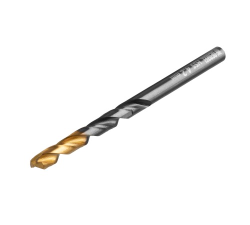 Сверло по металлу, 4,2 мм, HSS-Tin, Golden Tip, 10 шт. Denzel Сверло по металлу, 4,2 мм, HSS-Tin, Golden Tip, 10 шт. Denzel