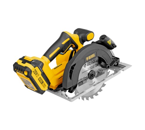 Пила циркулярная аккумуляторная бесщет. CCSH-BL-20-185, 185 мм, Li-Ion, 20 В// Denzel