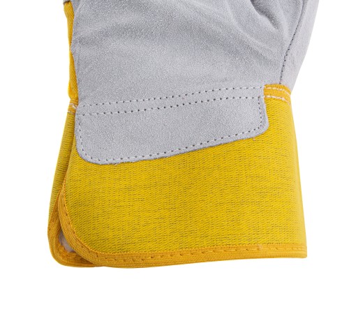 Перчатки спилковые комбинированные, усиленные, утолщенные, размер XL, Сибртех