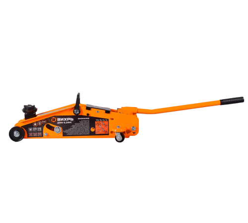 Домкрат гидравлический подкатной ДМК-2,5ФК (2,5 т, 140-390 мм, с фиксатором, в кейсе) Вихрь