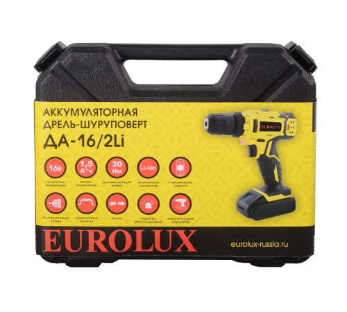 Дрель-шуруповерт Eurolux ДА-16/2Li Дрель-шуруповерт Eurolux ДА-16/2Li