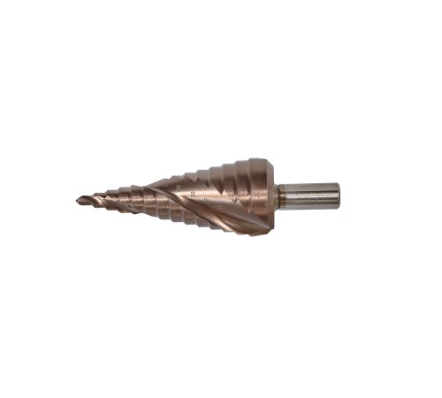 Сверло ступенчатое по металлу 4-30мм шаг 2мм Р6М5+COBALT спираль Sturm!