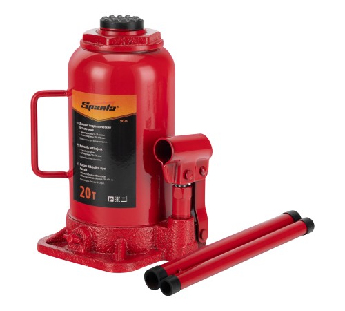 Домкрат гидравлический бутылочный, 20 т, h подъема 250-470 мм Sparta Домкрат гидравлический бутылочный, 20 т, h подъема 250-470 мм Sparta