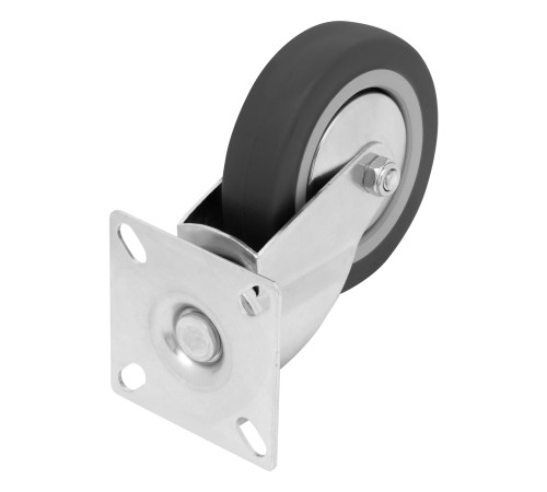 Колесо поворотное D 100 мм, крепление  платформенное Сибртех