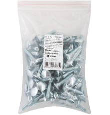 Винт мебельный (DIN 603) 6х30 100 шт Фасовка