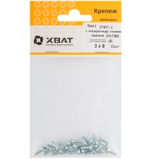 Винт с полуцилиндрич. головкой с полной резьбой оцинков. DIN 7985 3х8 22 шт.(фасовка)