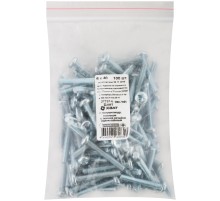 Винт с полуцилиндрич. головкой с полной резьбой оцинков. DIN 7985 6х40 100 шт Фасовка