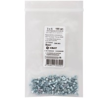 Винт с потайной головкой с полной резьбой оцинкованный DIN 965 3х6 100 шт Фасовка