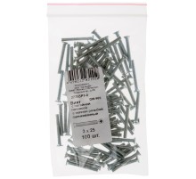 Винт с потайной головкой с полной резьбой оцинкованный DIN 965 3х25 100 шт Фасовка