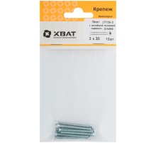 Винт с потайной головкой с полной резьбой оцинкованный DIN 965 3х35 12 шт.(фасовка)