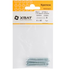 Винт с потайной головкой с полной резьбой оцинкованный DIN 965 4х40 7 шт.(фасовка)