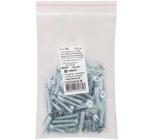 Винт с потайной головкой с полной резьбой оцинкованный DIN 965 5х30 100 шт Фасовка