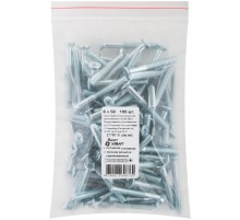 Винт с потайной головкой с полной резьбой оцинкованный DIN 965 6х50 100 шт Фасовка