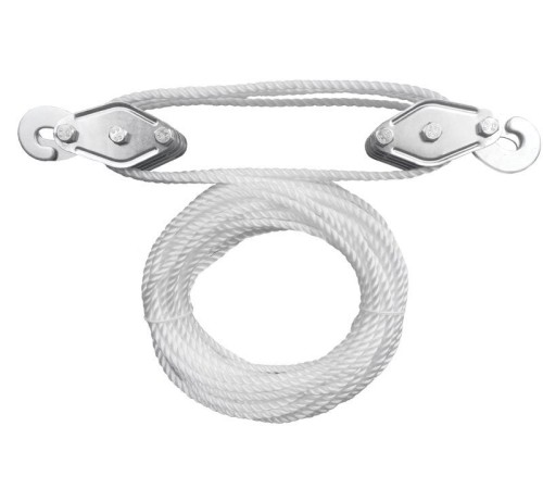 Полиспаст TOR 2-блочный г/п 200кг с канатом 20 м Полиспаст TOR 2-блочный г/п 200кг с канатом 20 м