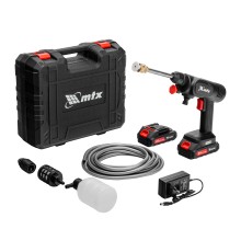 Моечная машина высокого давления аккумуляторная А-21-02, 40 бар, 4 л/мин, Li-ion 21 В, 2 акк.// MTX