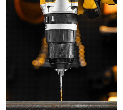 Набор сверл по металлу, 1,5-6,5мм, Р6М5-TiN, Golden Tip, 13 шт Denzel