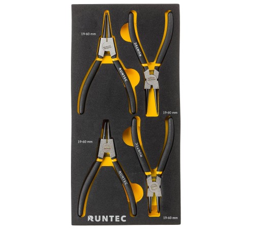 RUNTEC RT-SRP1E4F Набор съемников стопорных колец RUNTEC CrV 180 мм в ложементе EVA, 4 предмета RUNTEC RT-SRP1E4F Набор съемников стопорных колец RUNTEC CrV 180 мм в ложементе EVA, 4 предмета