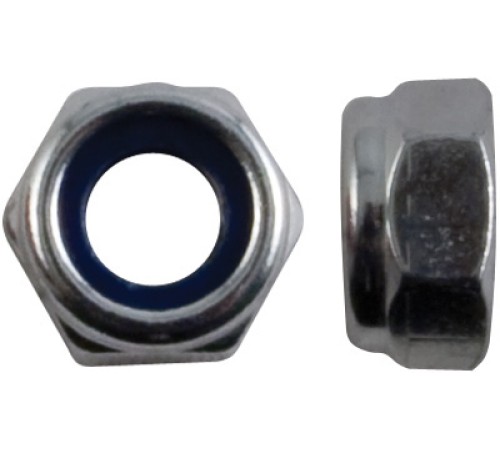 Гайка самоконтрящаяся с нейлоновой вставкой М4 100 шт DIN 985 Пром