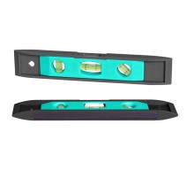 Уровень пластмассовый Torpedo 225 мм, 3 глазка, магнитный, Sturm!