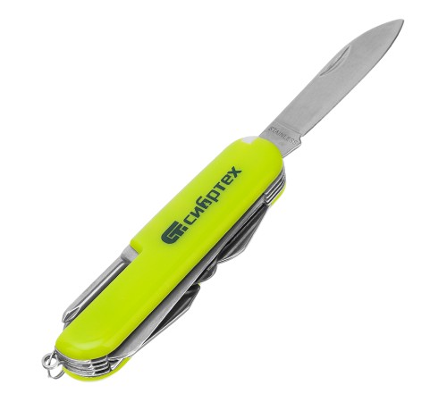 Нож многофункциональный, компактный размер, 15 функций, 90 мм Сибртех